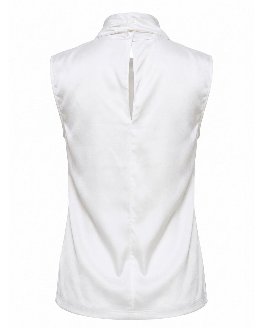 Bottega Veneta White Silk Stretch Satin Top