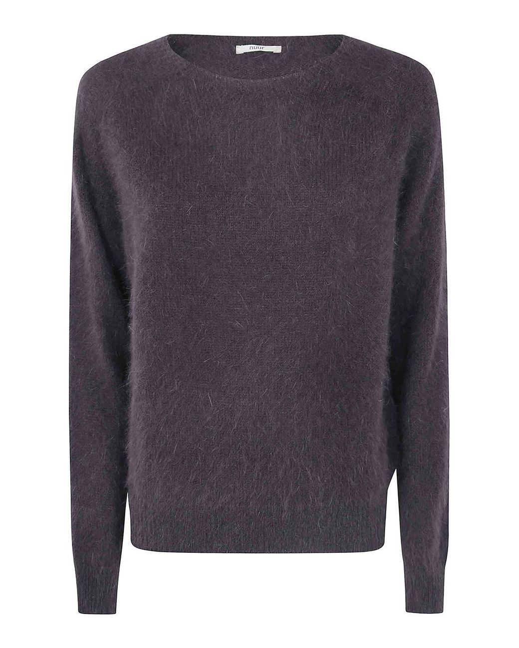 Nuur Blue Boxy Long Sleeves Round Neck Sweater