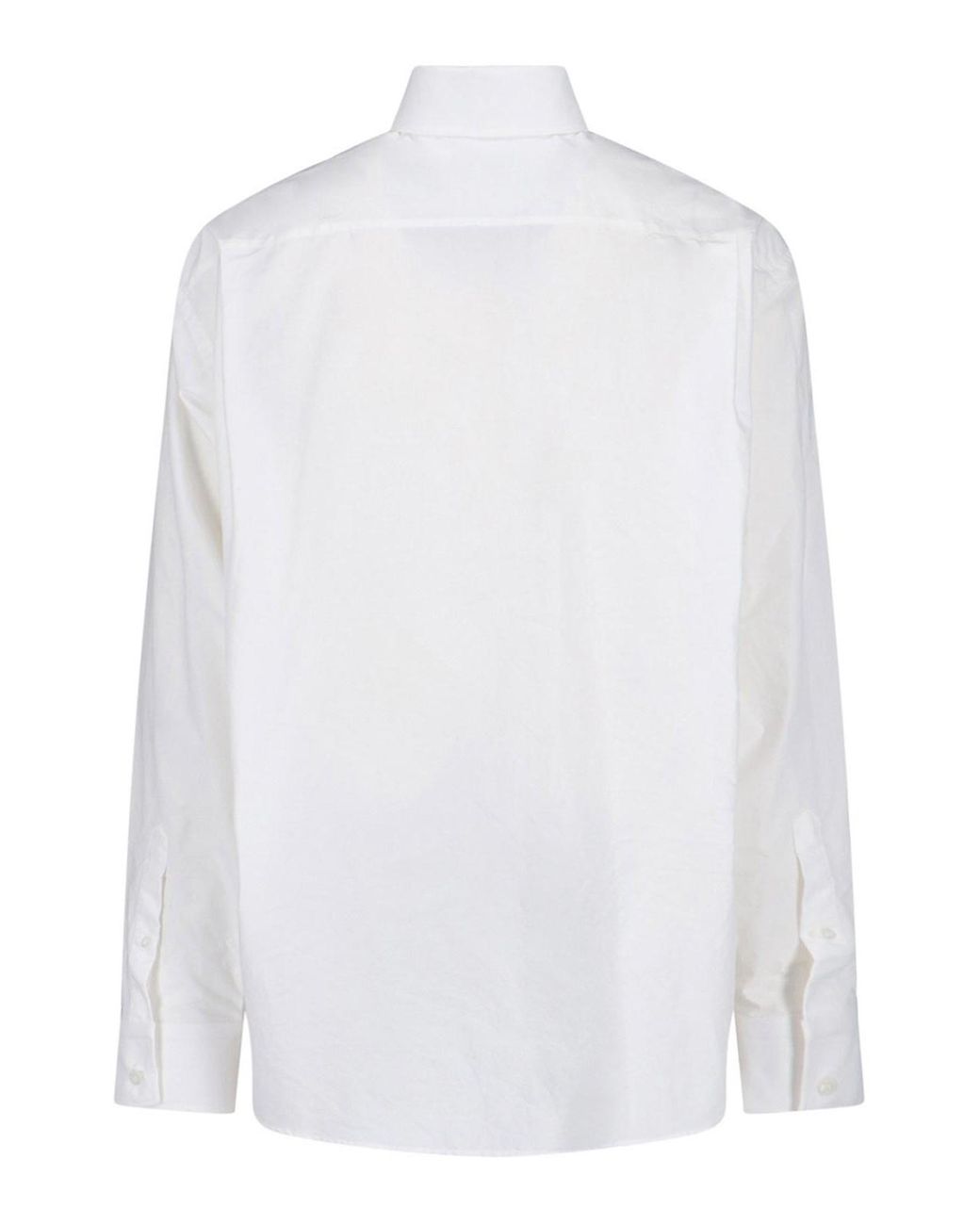 Balenciaga White Oversized Logo Shirt for men