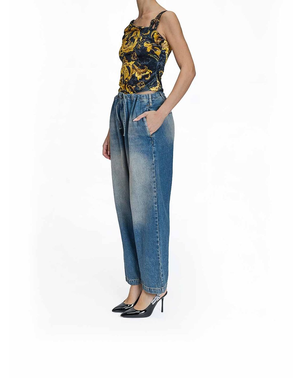 Jean Bootcut Moschino en coloris Blue