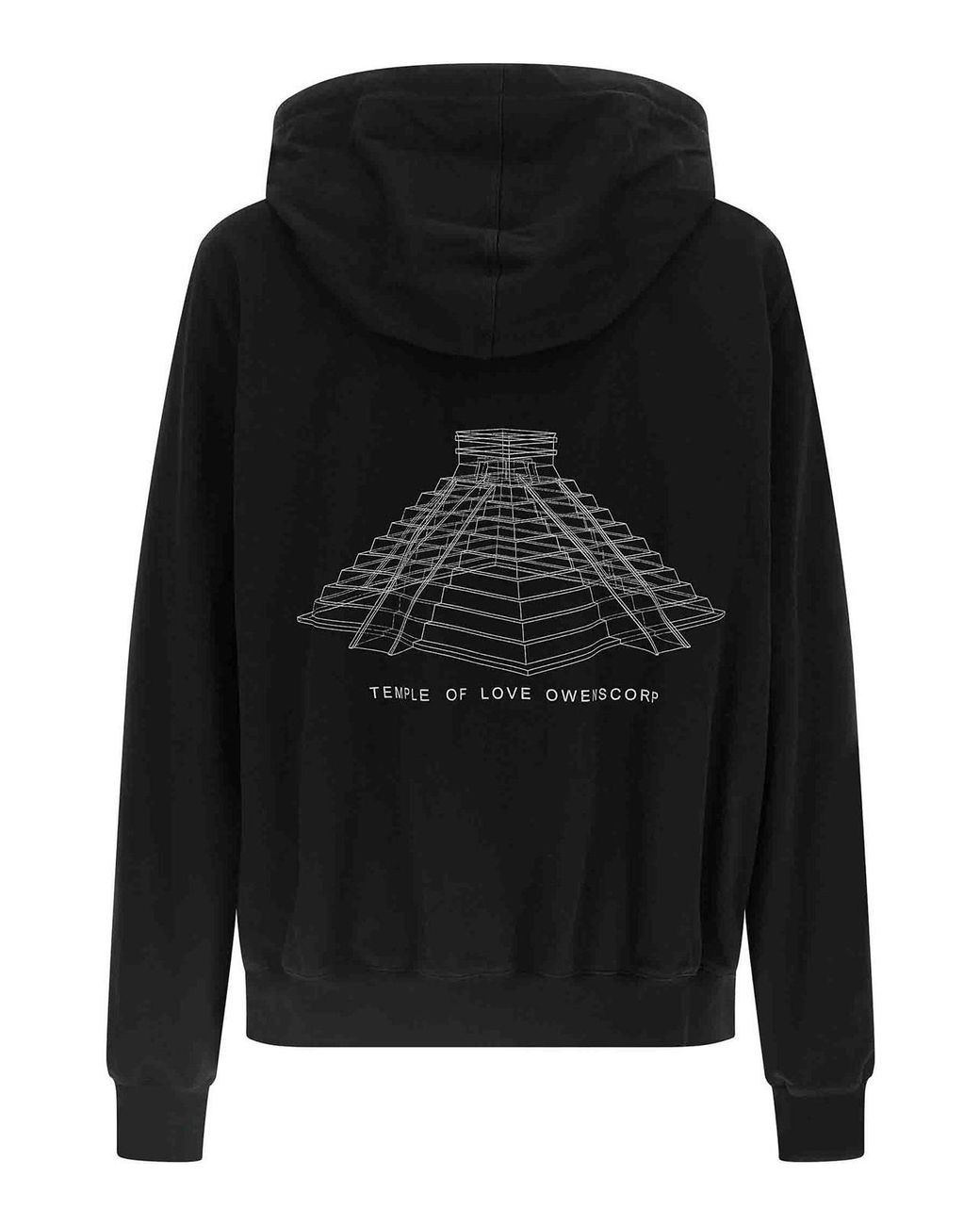 Rick Owens Black Temple Of Love Owenscorptemp Hoodie for men