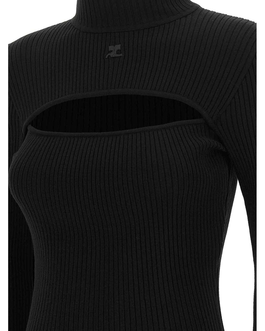 Courreges Black Cut-Out Sweater