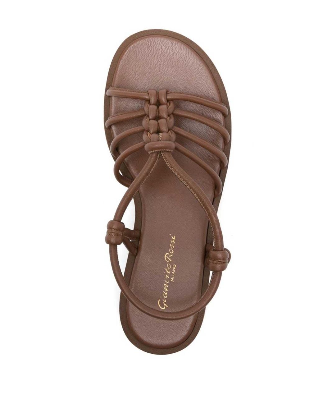 Gianvito Rossi Brown Hebe Leather Sandals