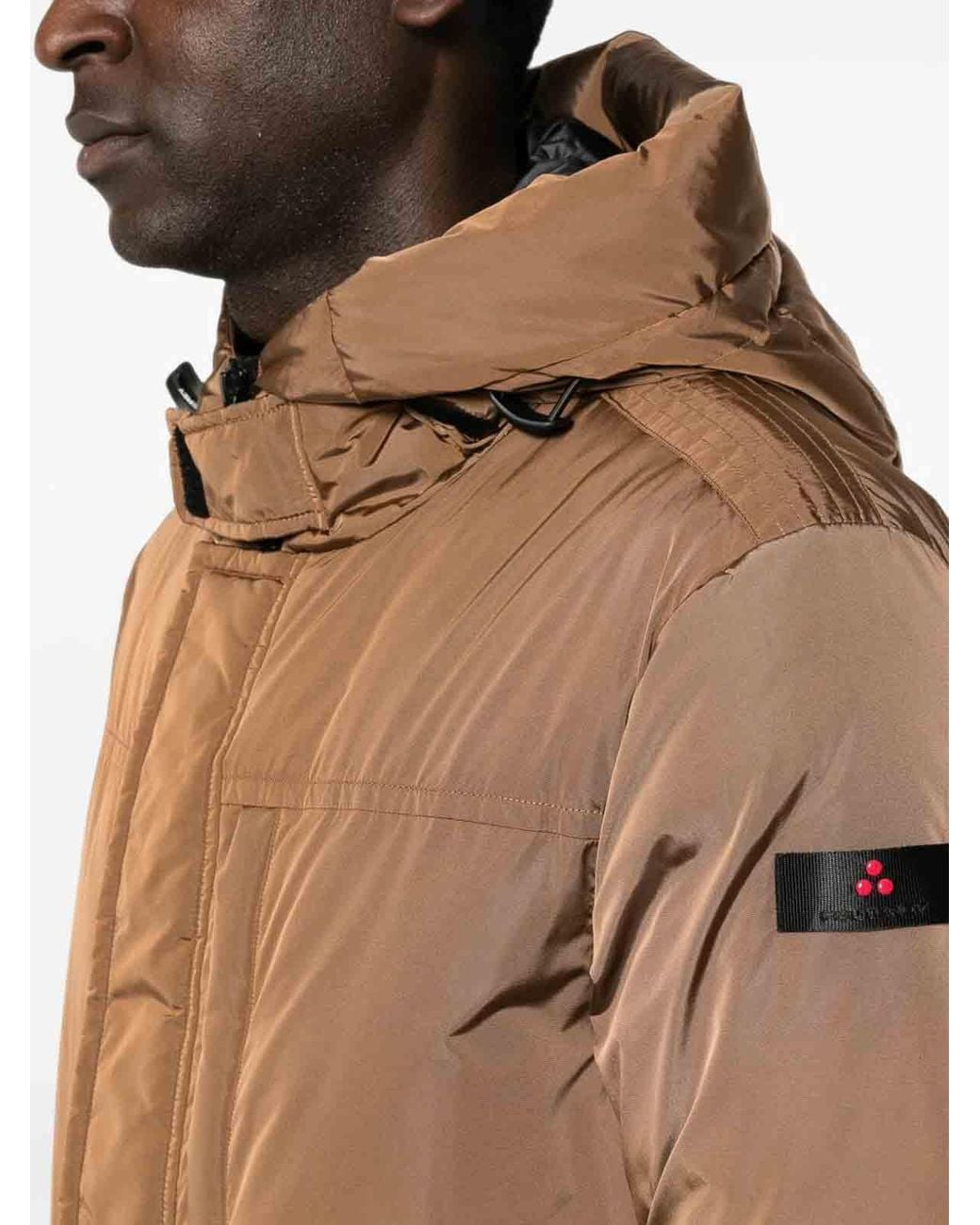 Peuterey Brown Ronnie Technical Fabric Parka Jacket for men