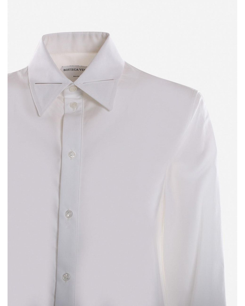 Bottega Veneta White Basic Shirt Made Of Cotton