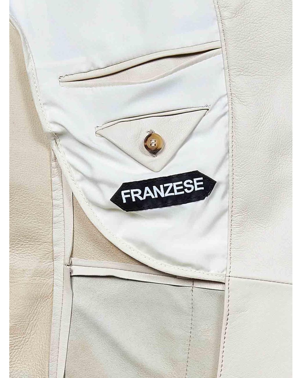 Franzese Collection Natural Kangaroo Leather Single-Breasted Blazer for men