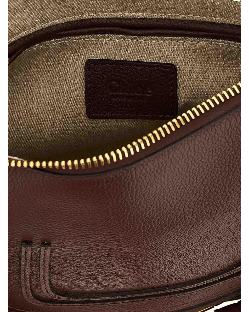 Chloé Brown Marcie' Bag With Saddle Stitching