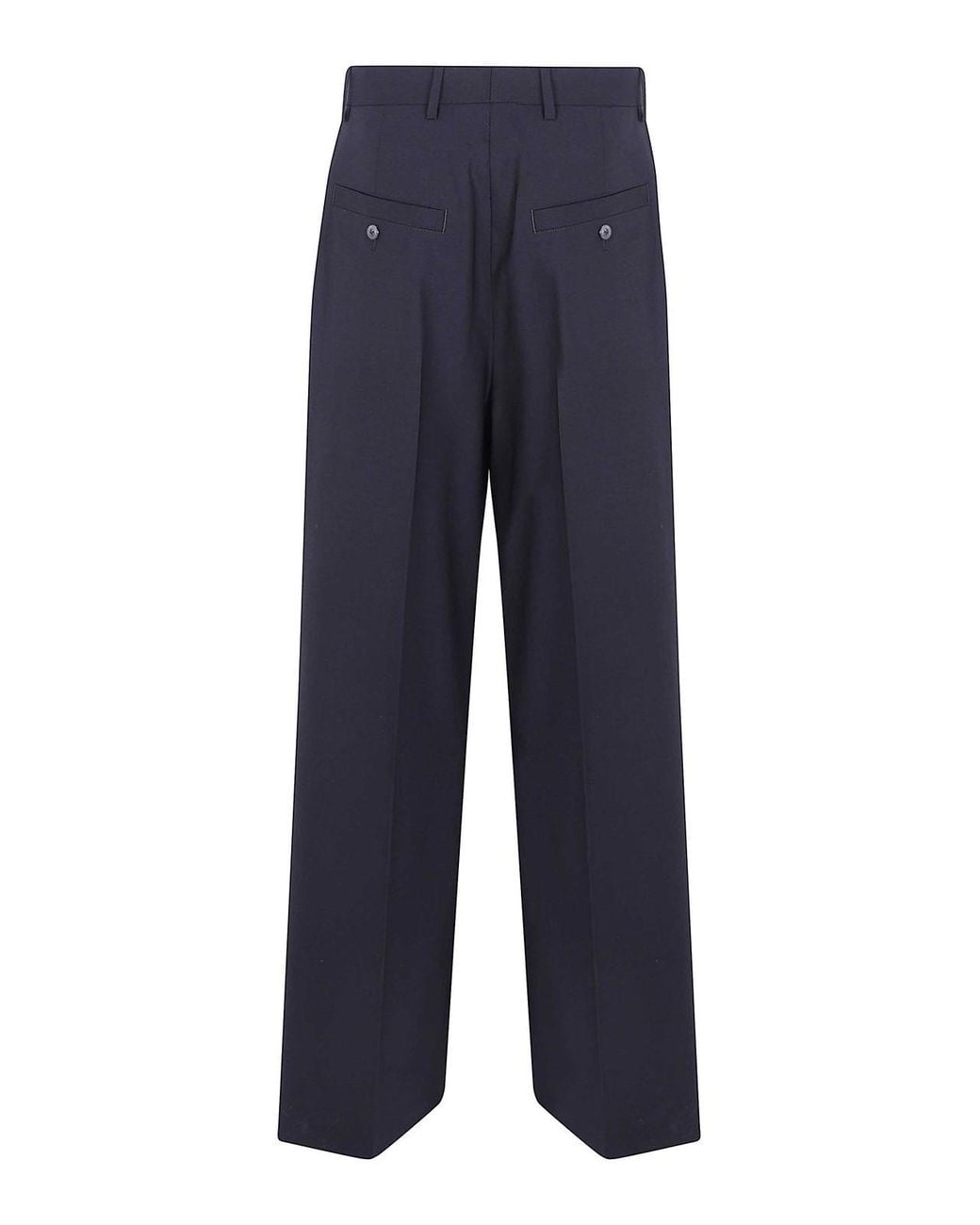 Rick Owens Blue Wide Tailored Trousers