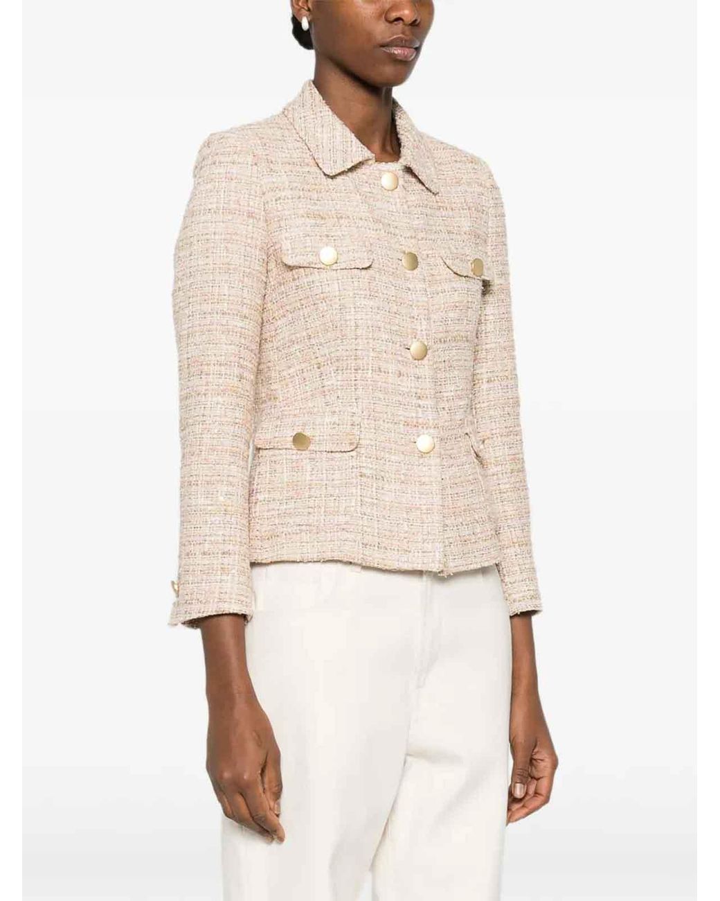 Giacca Con Bottoni India di Tagliatore in Natural