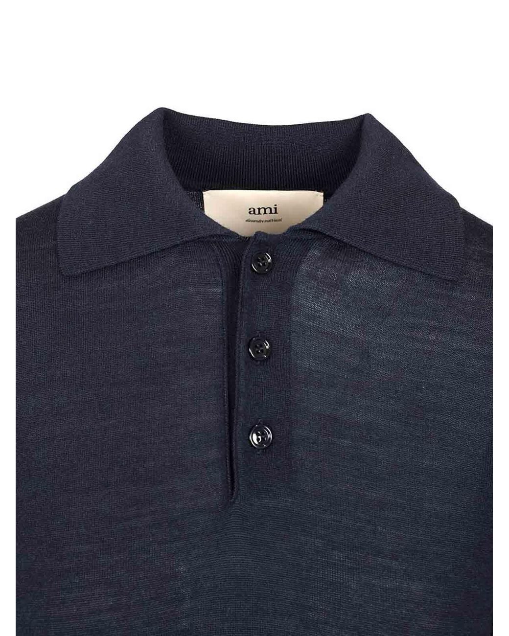 AMI Blue Polo Shirt