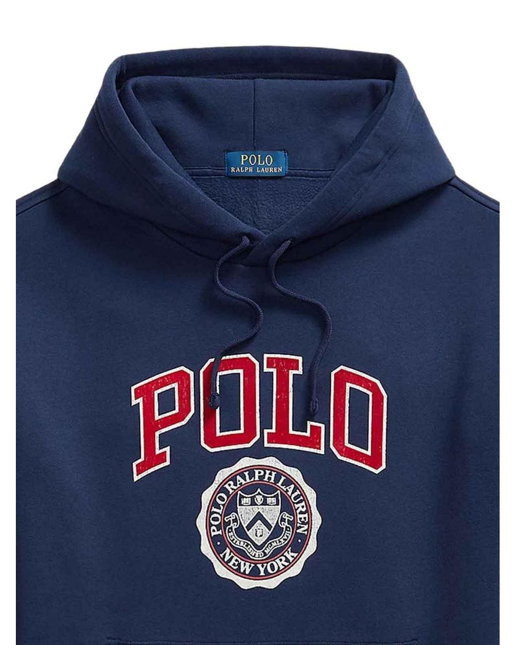 Polo Ralph Lauren Blue Hoodie With Kangaroo Pocket for men