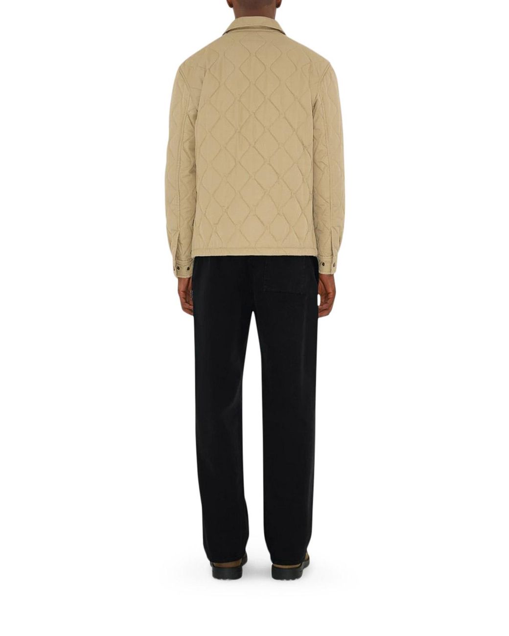Burberry Natural Quilted Gabardine Overshirt for men