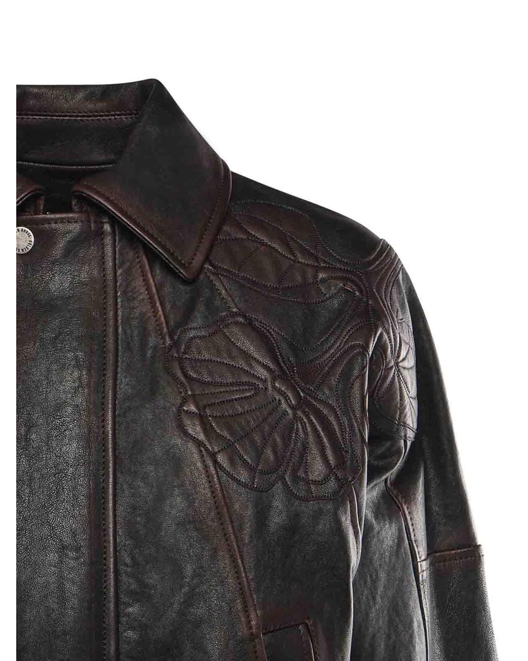 Golden Goose Deluxe Brand Black Nappa Leather Bomber Jacket
