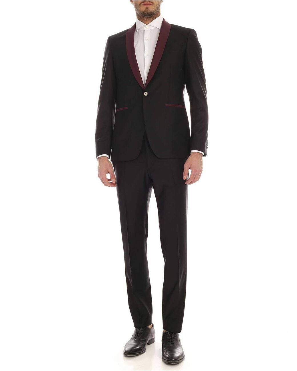 Karl Lagerfeld Black Suit With Details for men