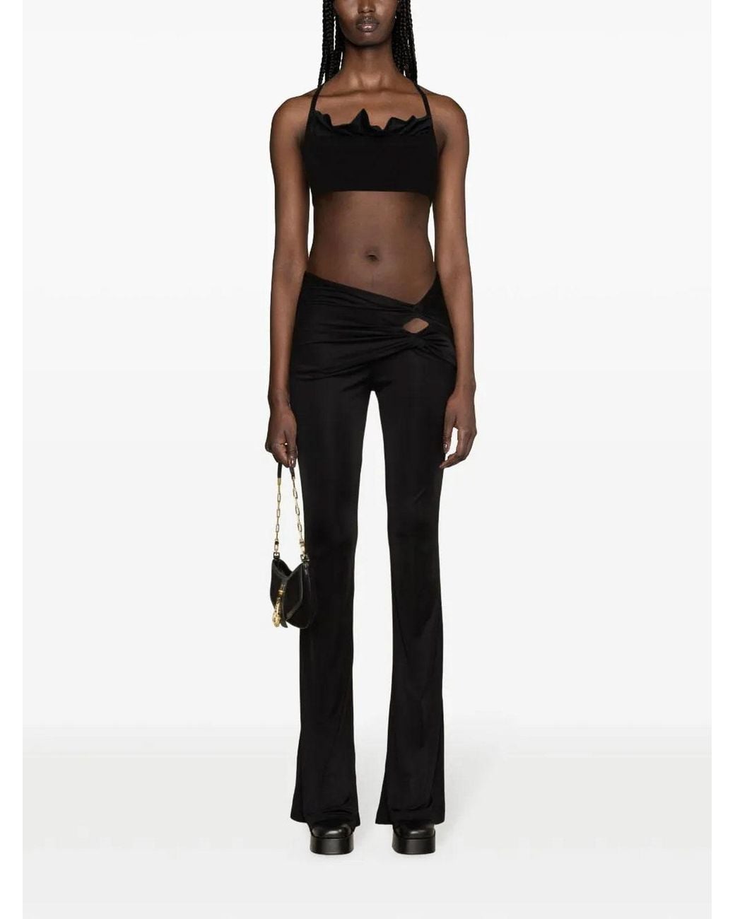 Versace Black Wide Trousers