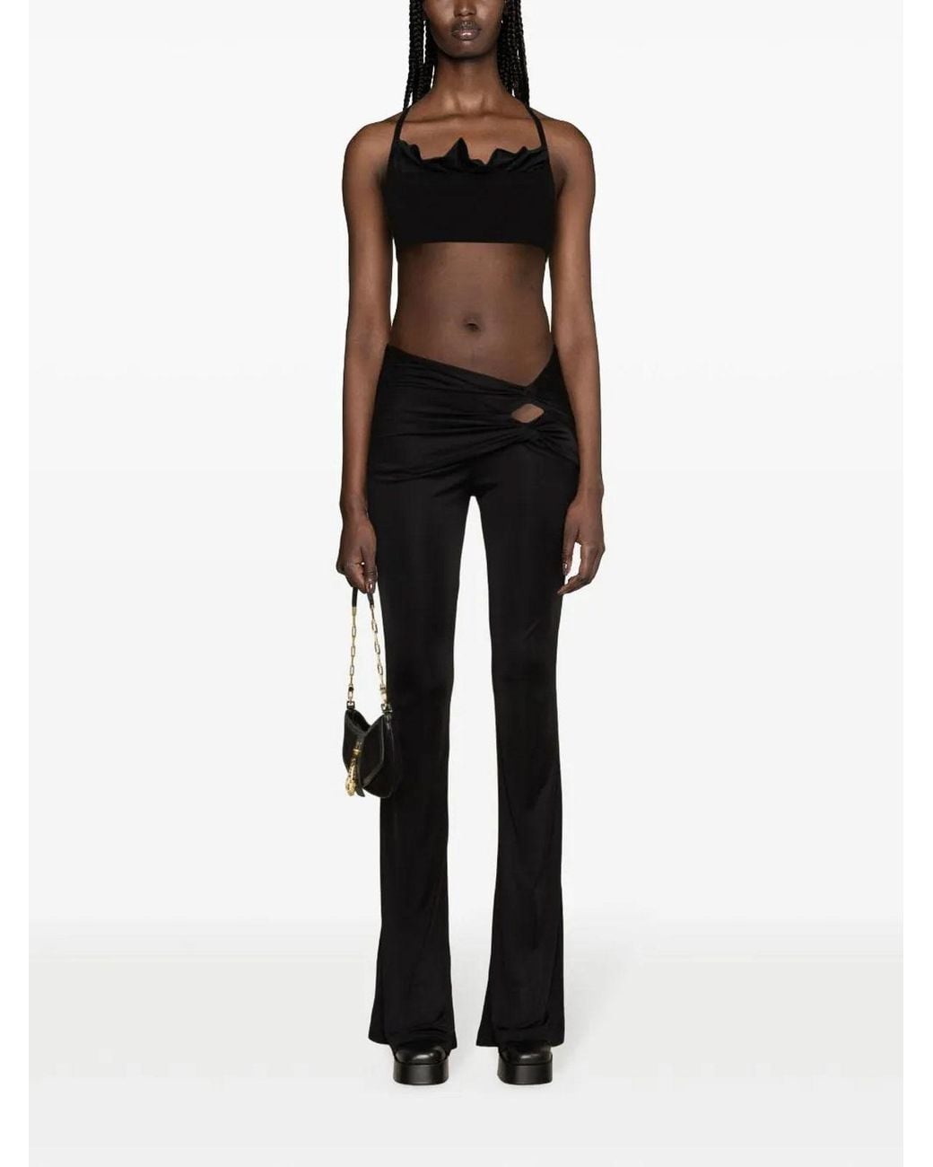 Versace Black Wide Trousers