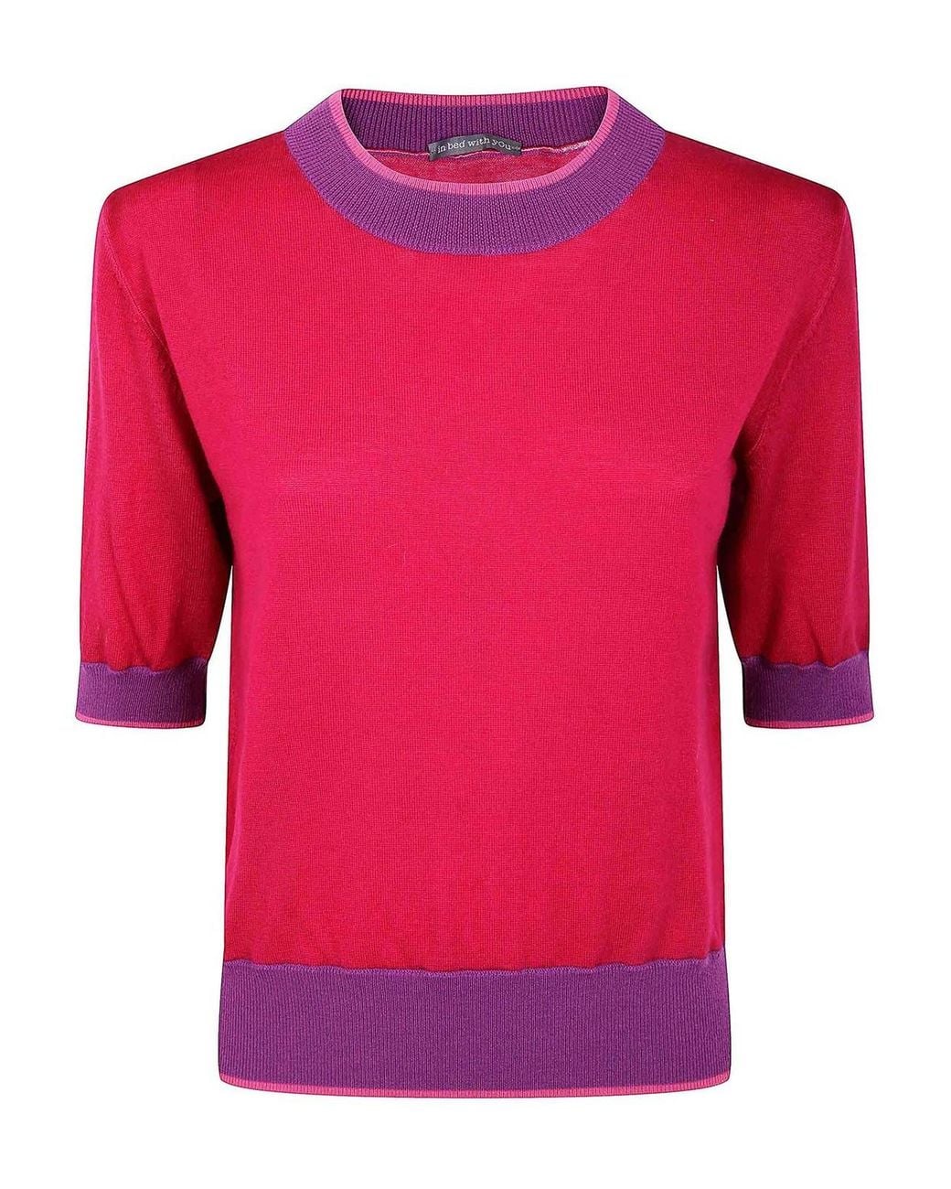 In bed with You Red Round Neck Short Sleeves Top