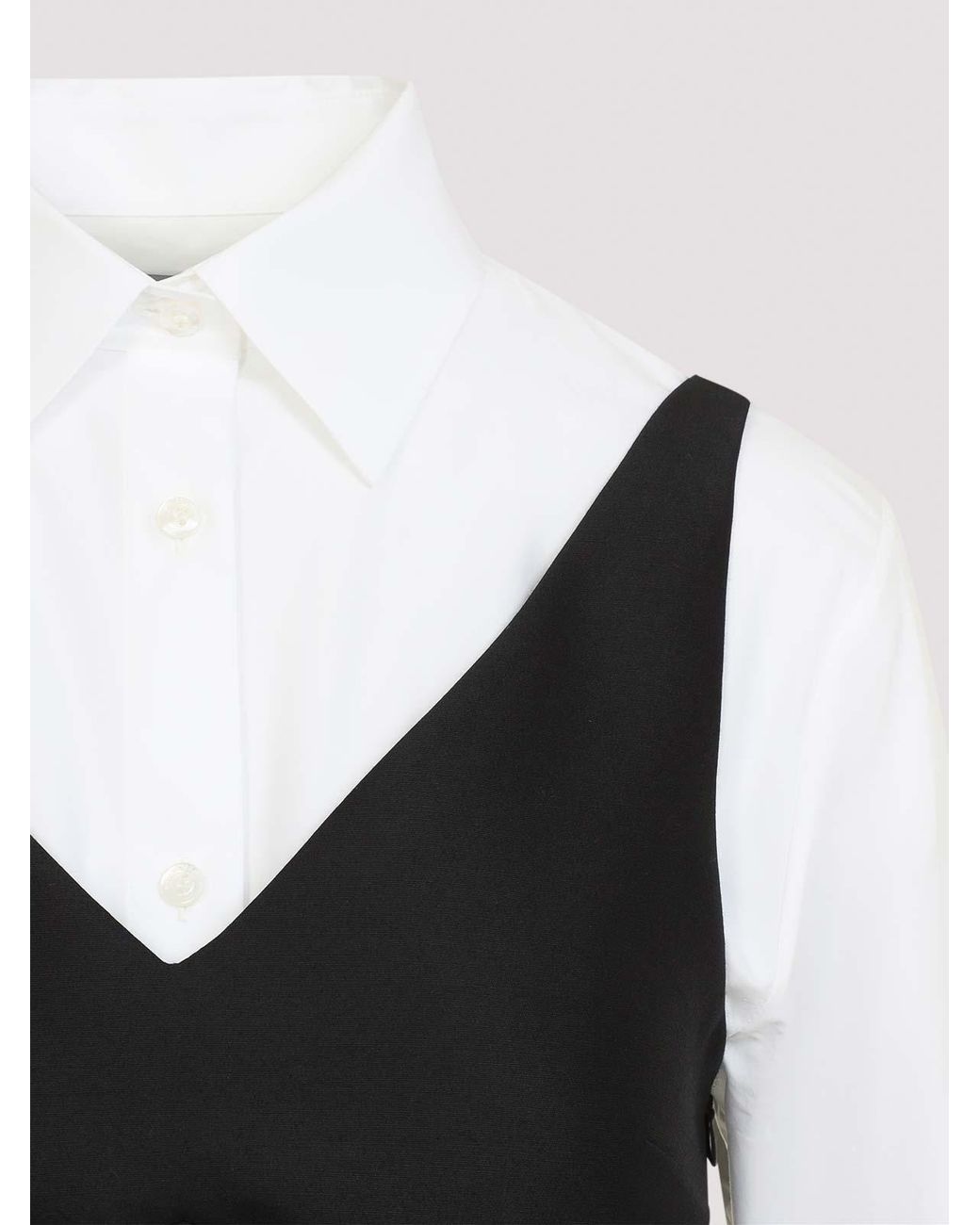 Balenciaga Black Hybrid Shirt Dress