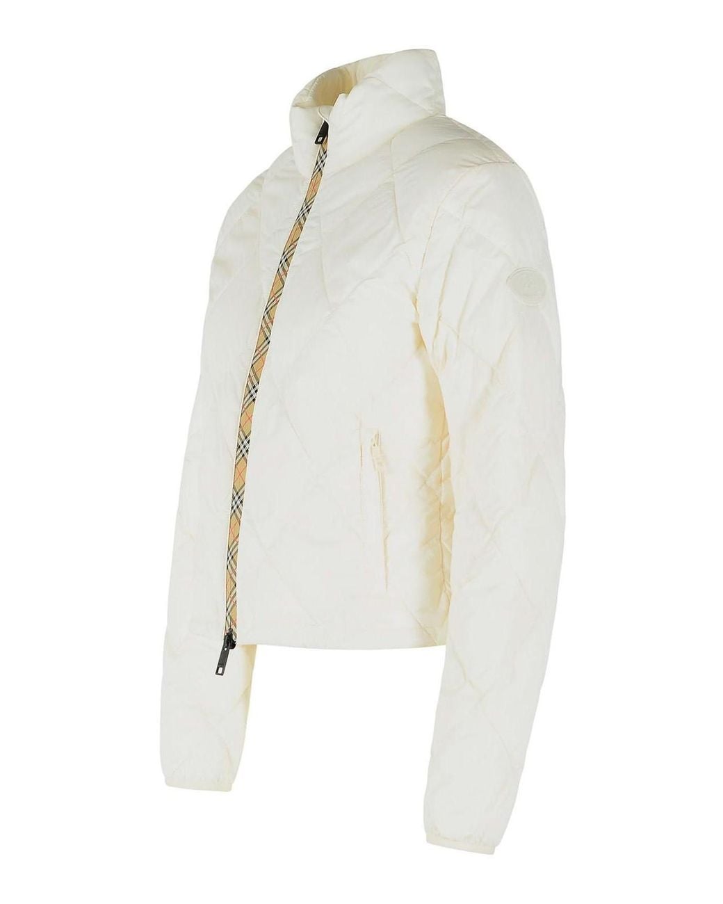Burberry White Bramford Ivory Nylon Jacket