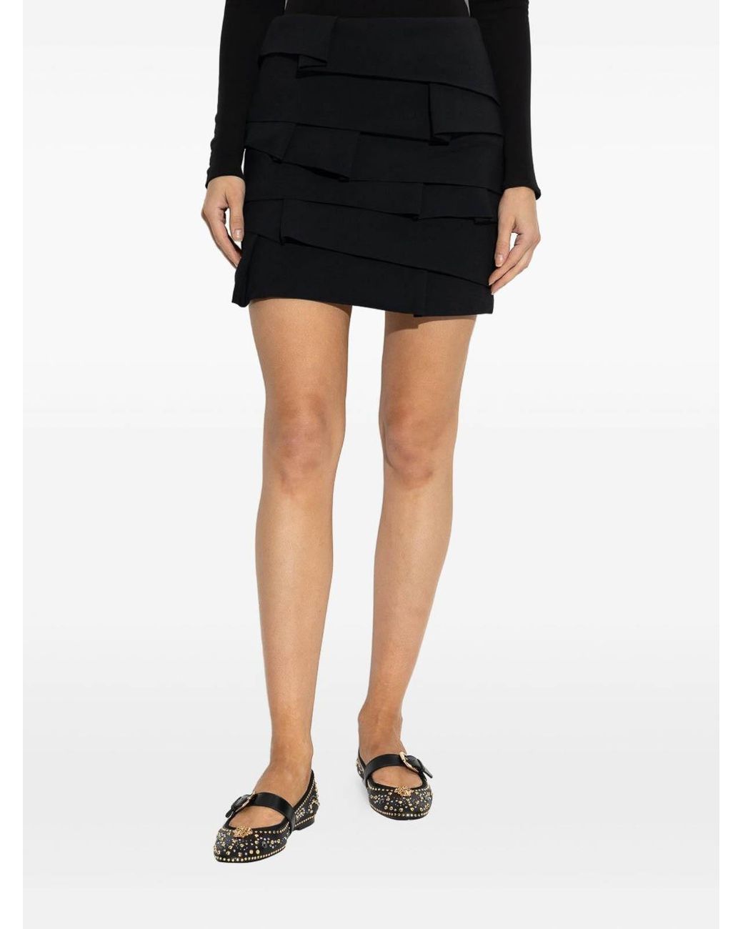 Versace Black Short Skirts