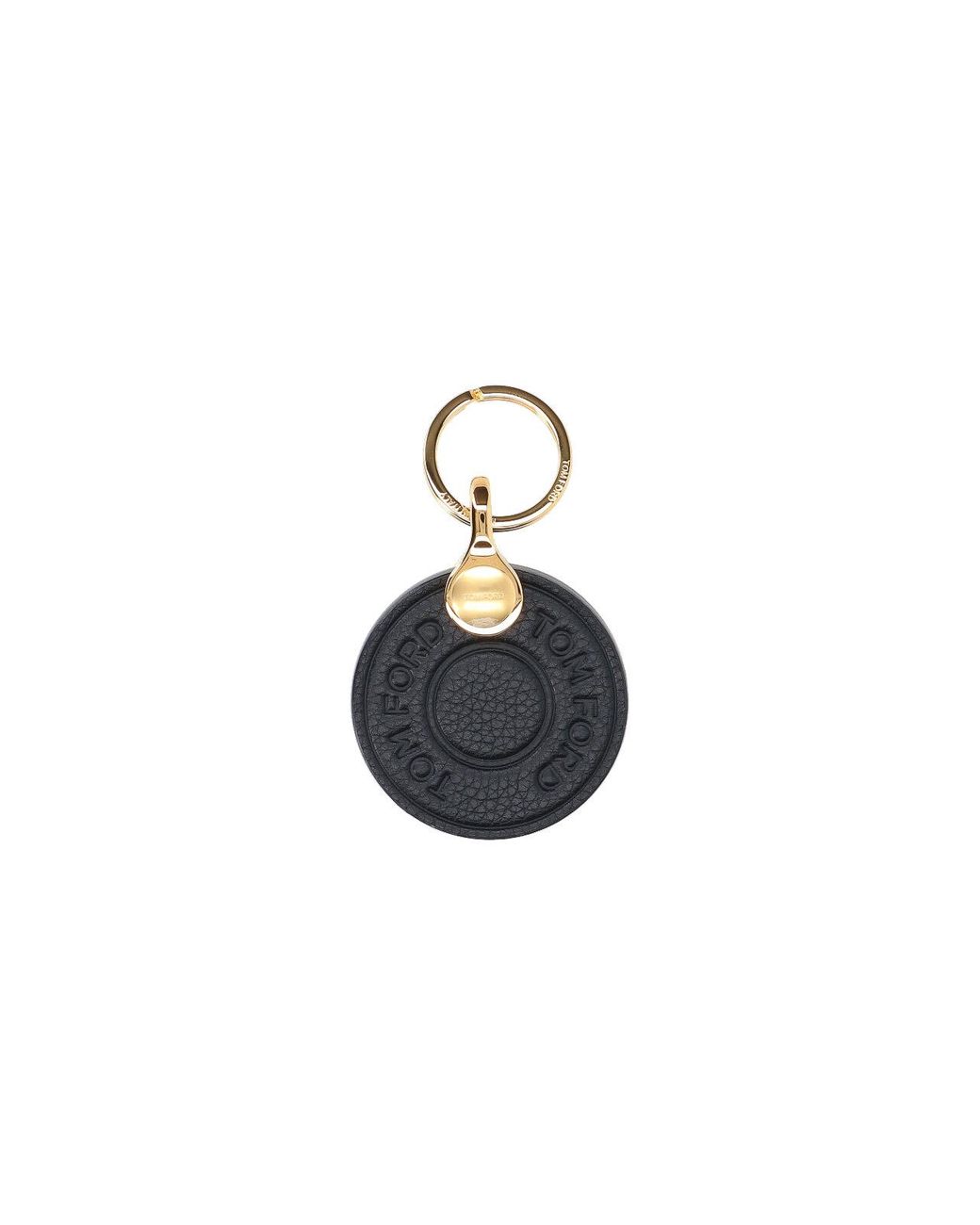 Tom Ford Blue Leather Key Ring for men