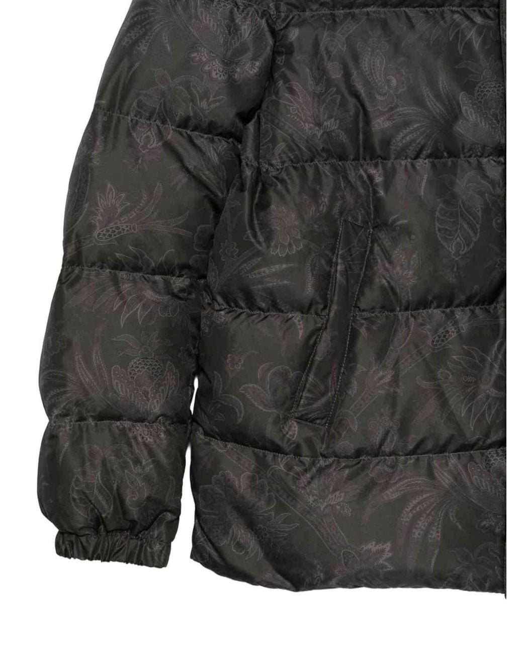 Etro Gray Short Down Jacket for men