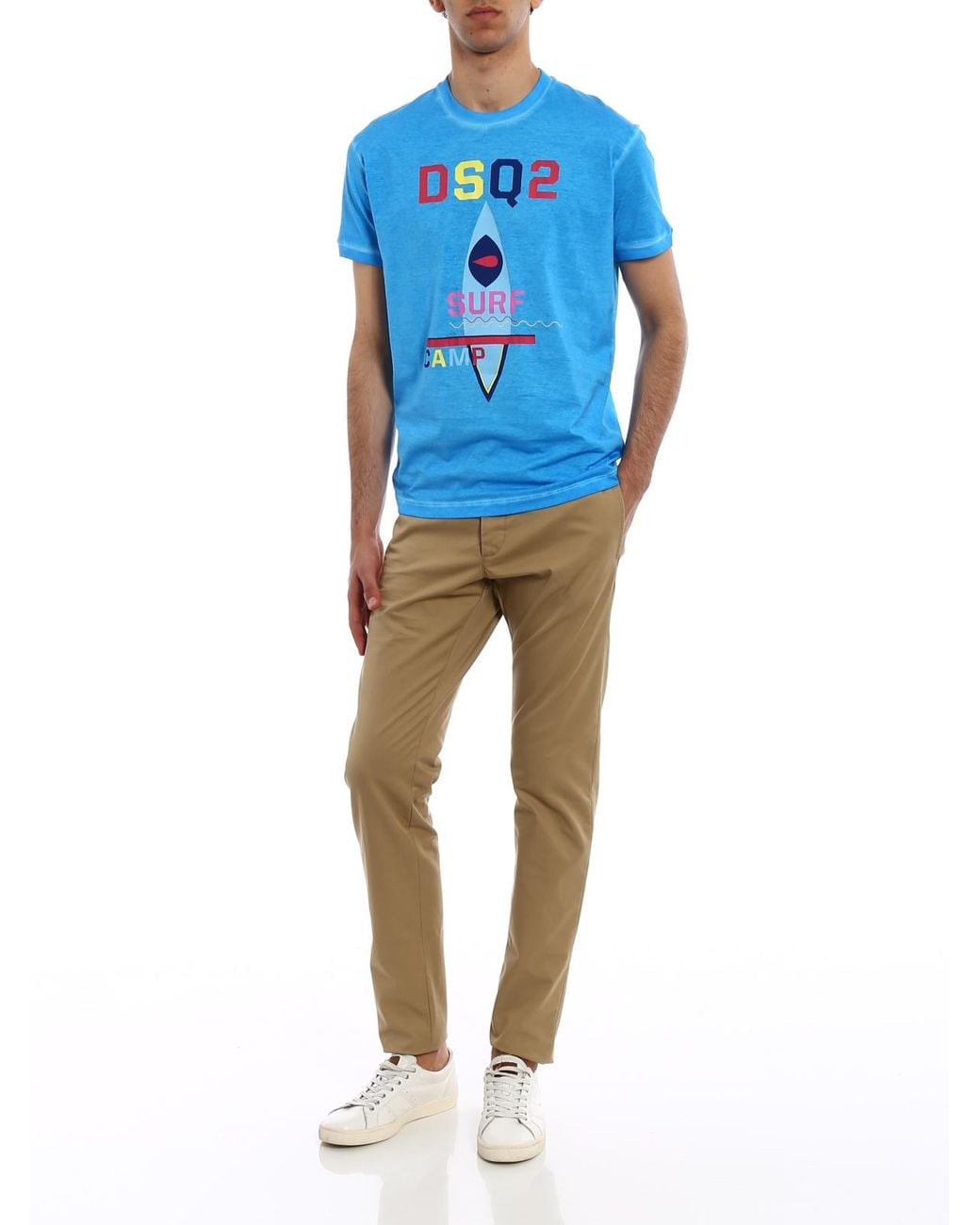 DSquared² Natural Cotton Denim Chino Trousers for men