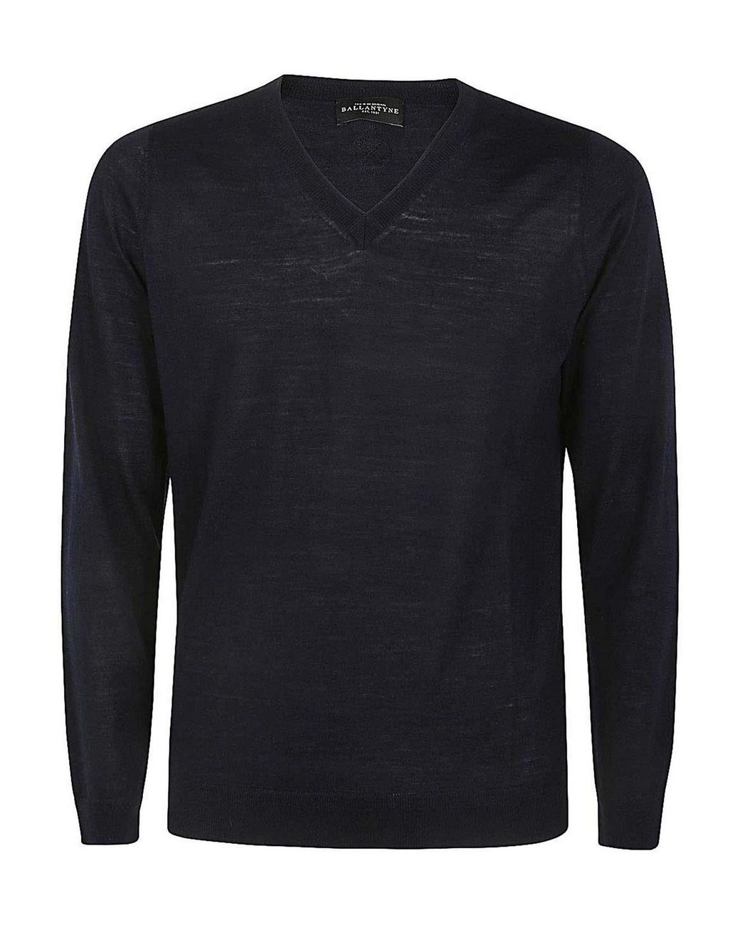 Ballantyne Blue V Neck Slim Fit Pullover for men