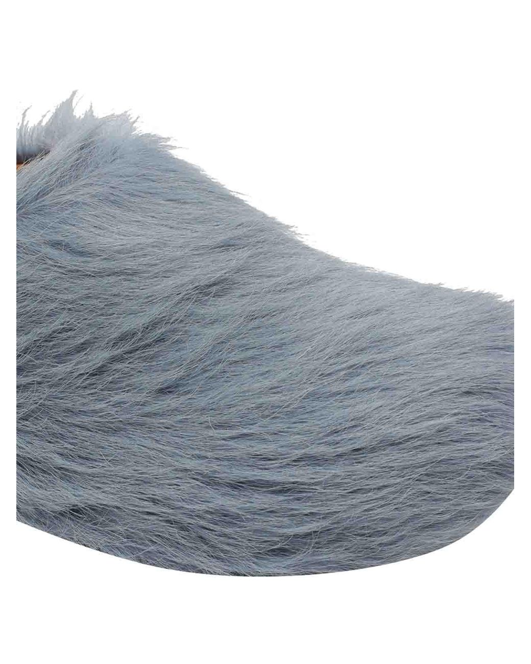 Marni Gray Light Long Hair Fussbet Sabot for men
