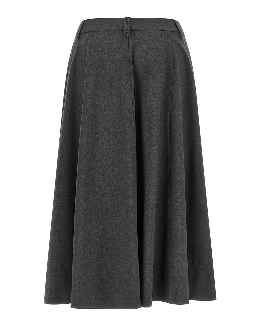 Brunello Cucinelli Gray Wheel Skirt