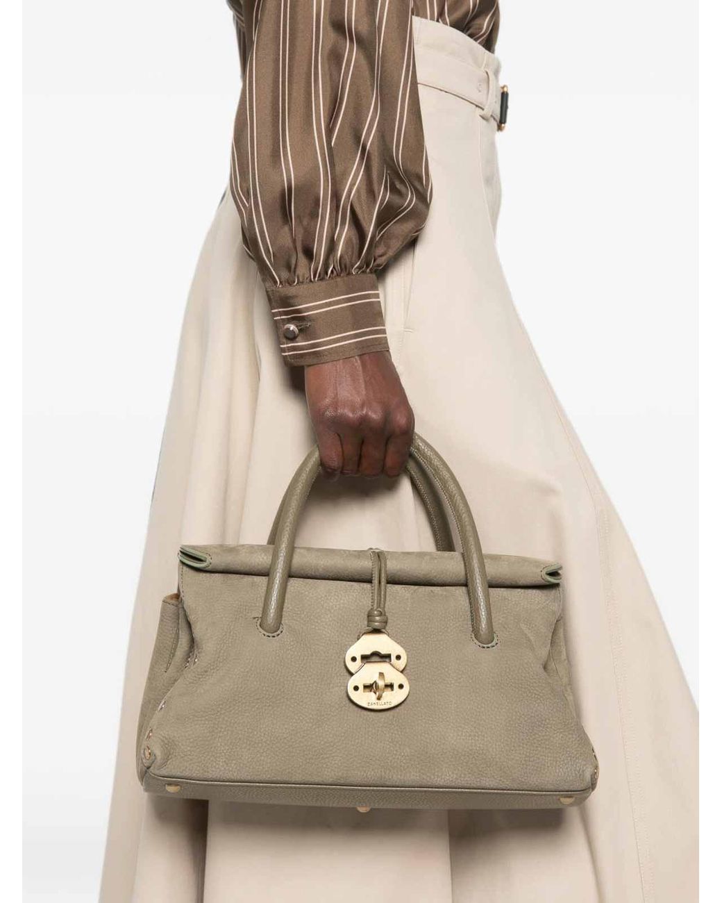 Zanellato Metallic Dotta Small Leather Bag