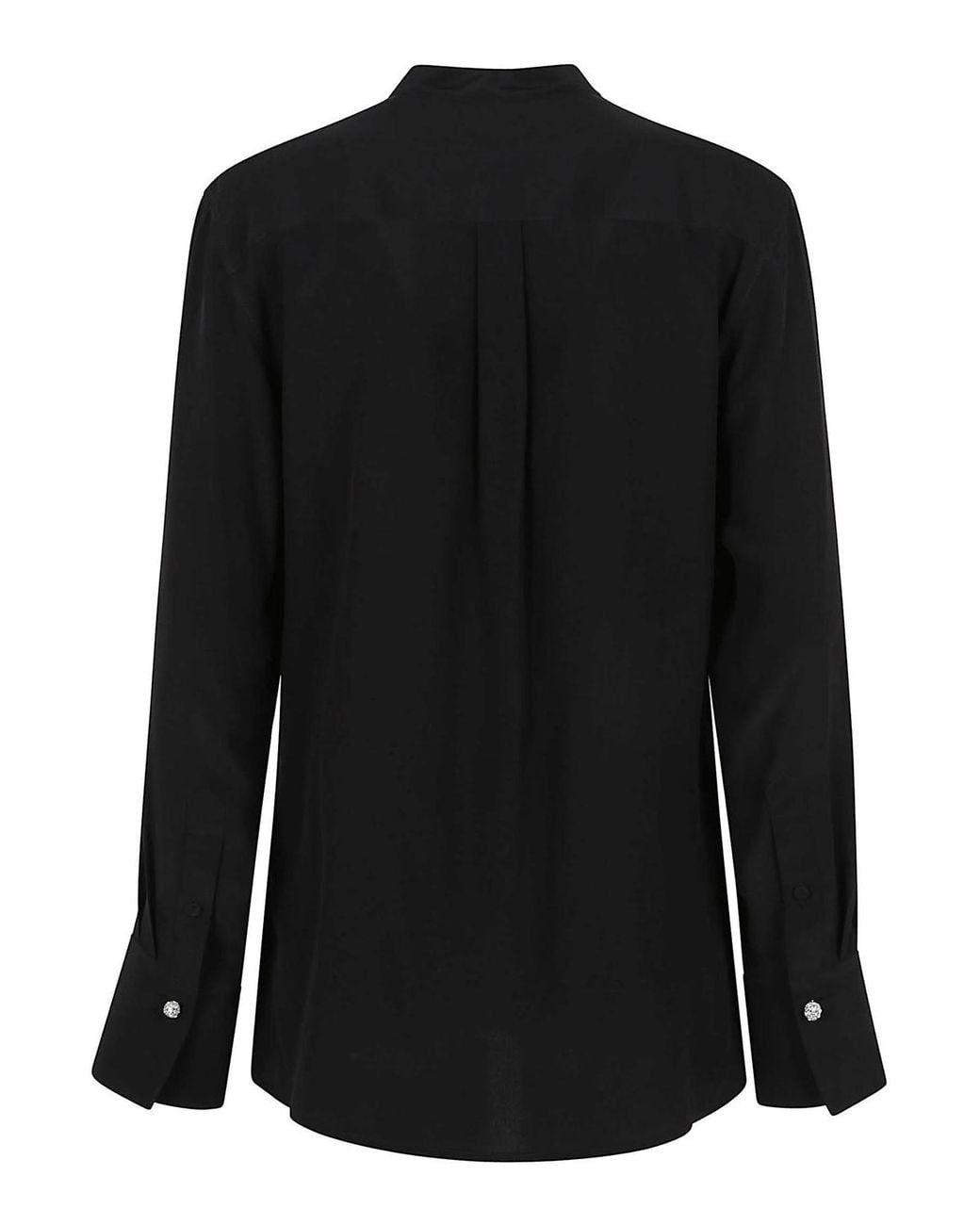Victoria Beckham Black Bib Detail Blouse