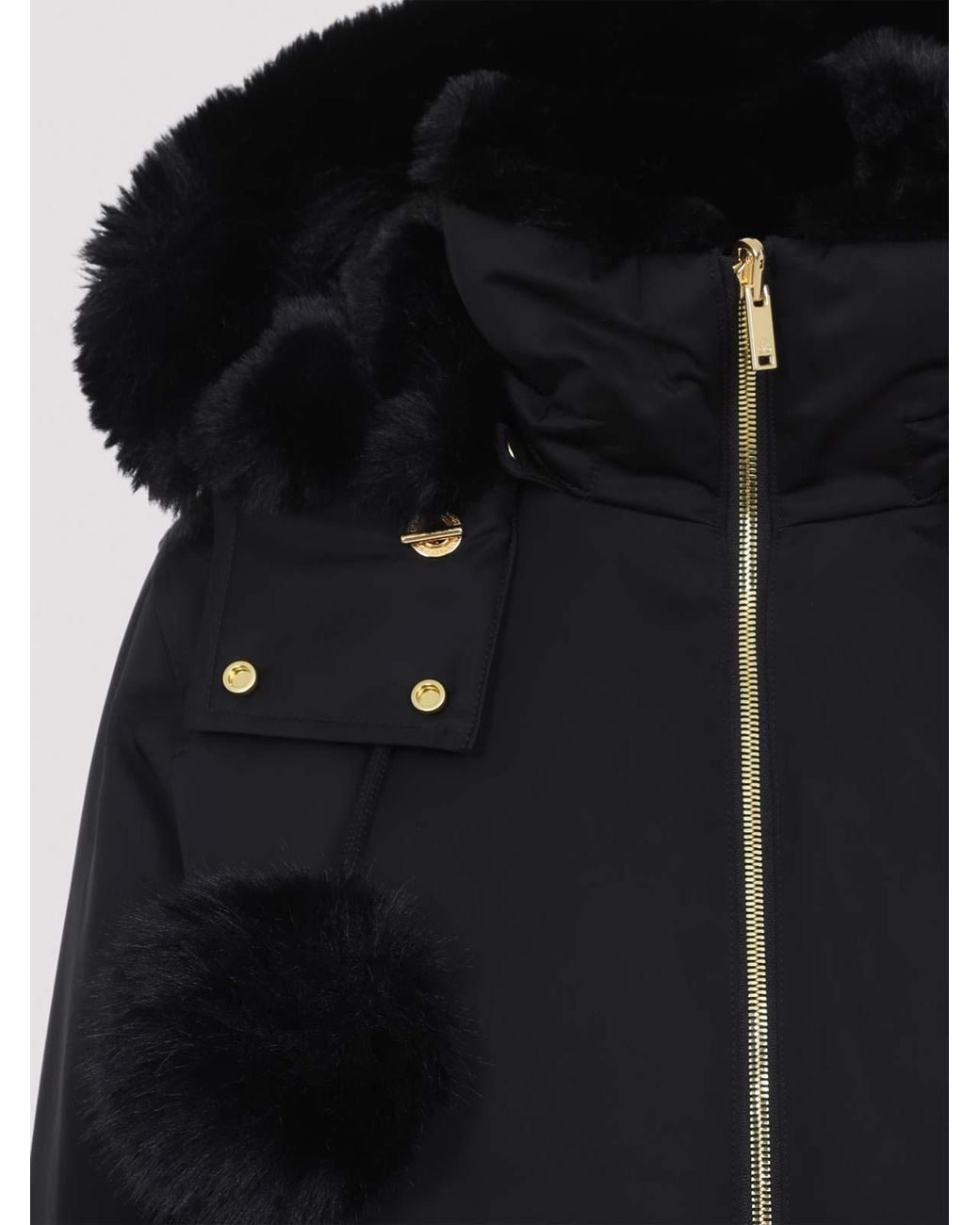 Moose Knuckles Black Lux Satin Bomber