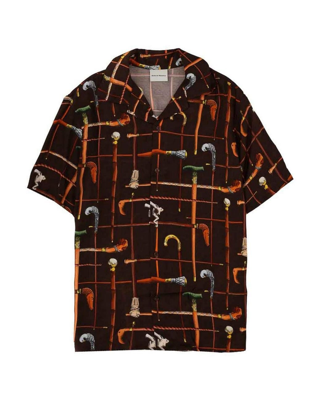 Drole de Monsieur Brown Shirt With Print for men