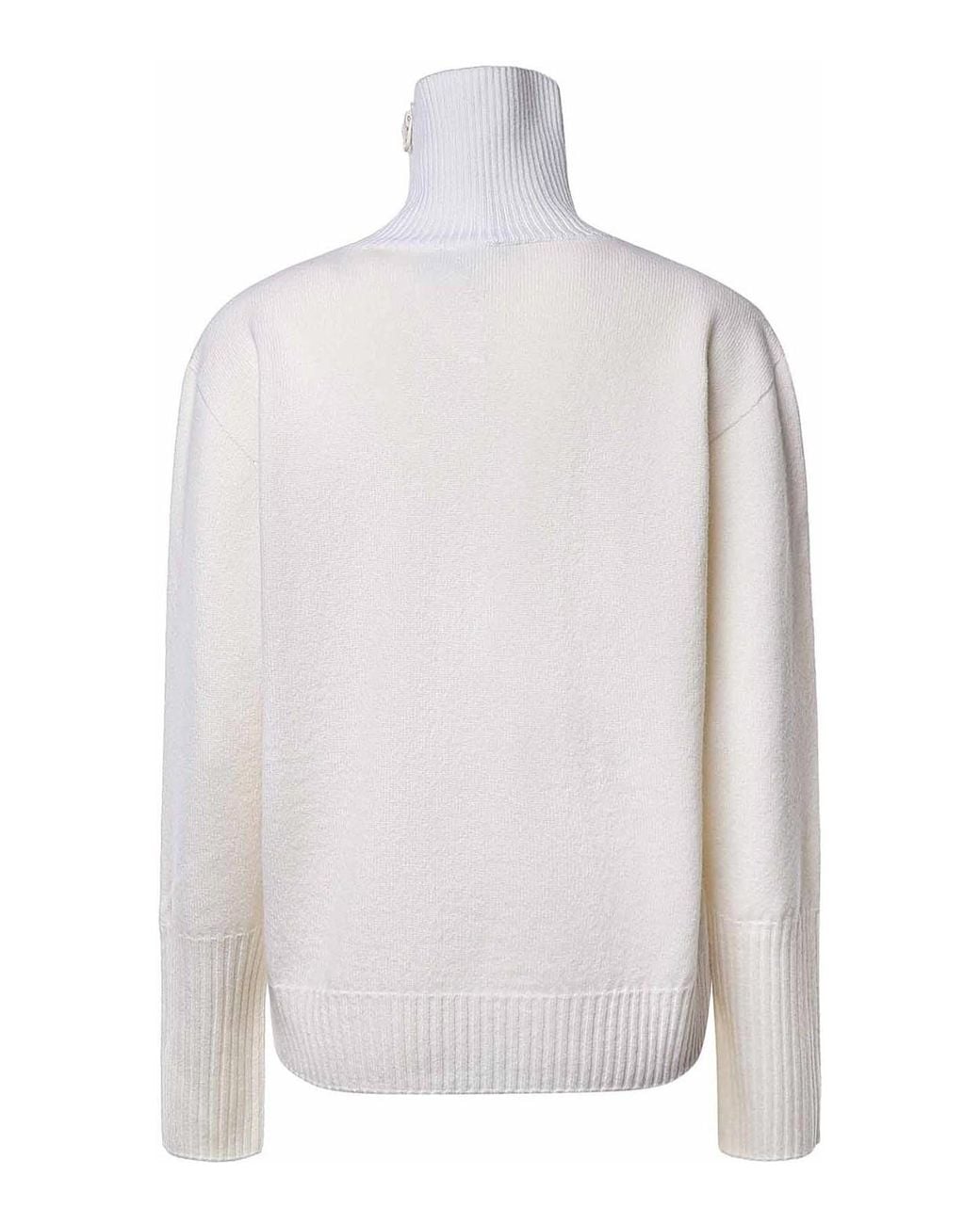 Courreges White Rundhalspullover