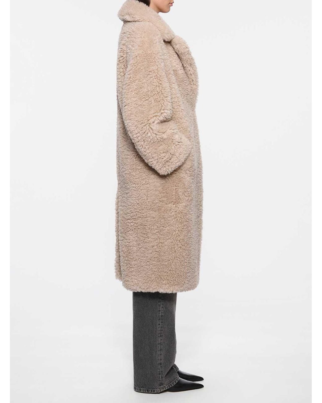 Stand Studio Natural Jazmin Faux Fur Coat