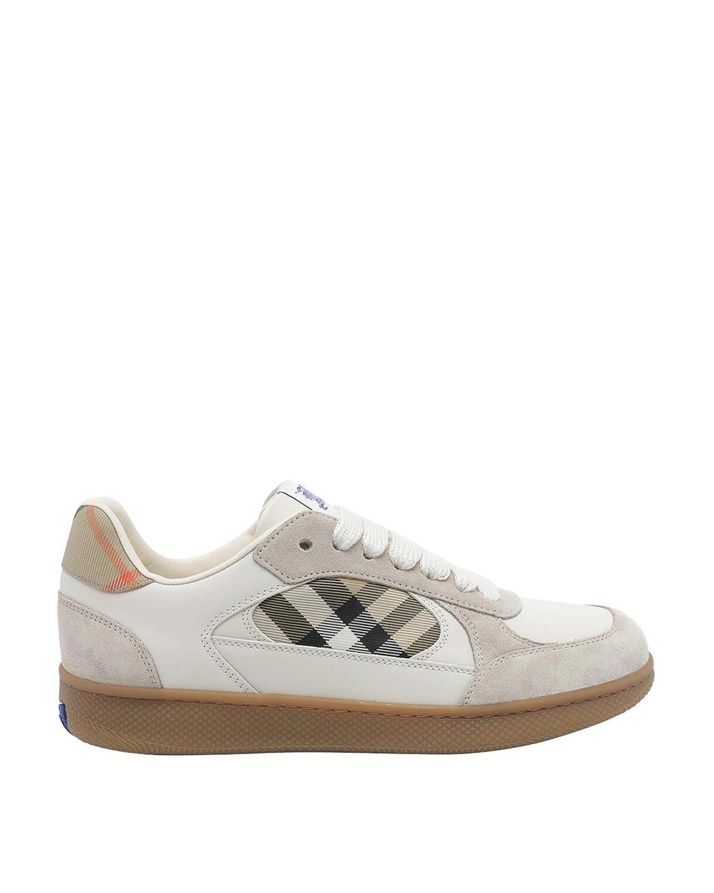 Burberry White Terrace Check Sneakers for men