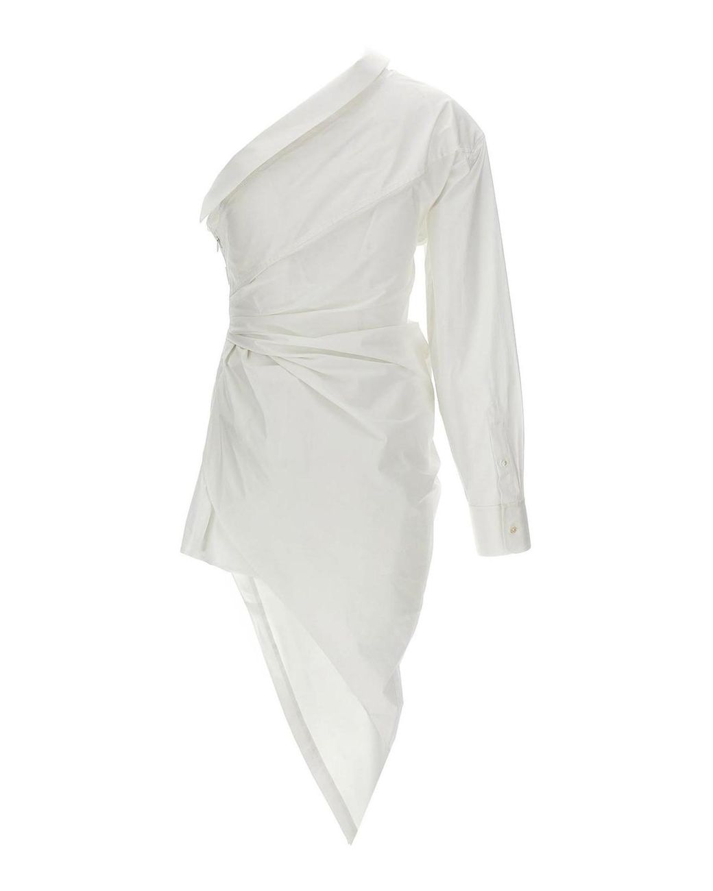 Alexander Wang White Asymmetrical Shirt Dress