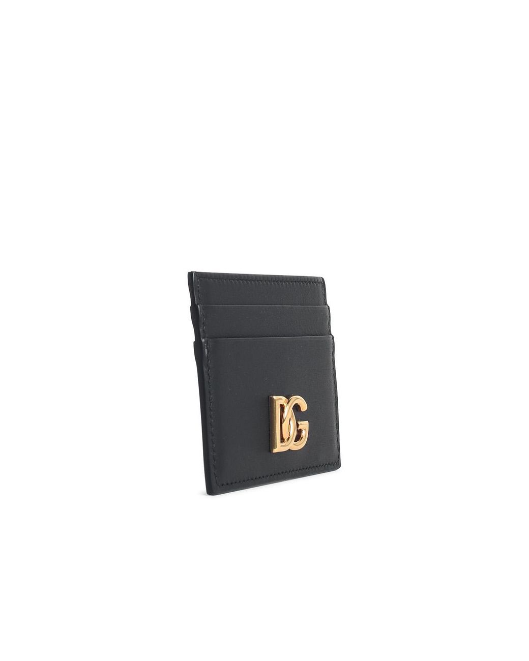Dolce & Gabbana White Card Holder With Leather Logo