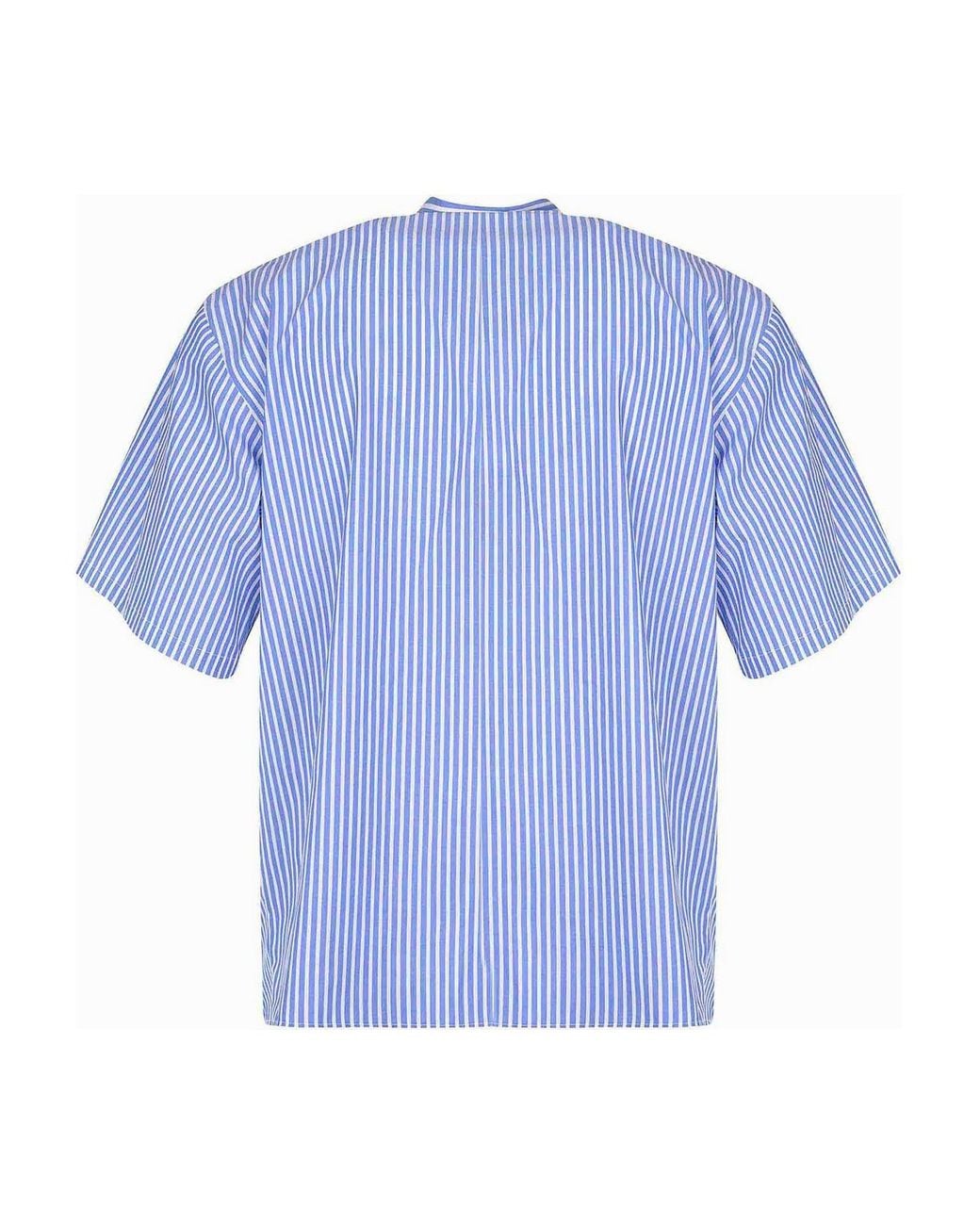 MSGM Blue Msg Shirt Ade Of Cotton for men