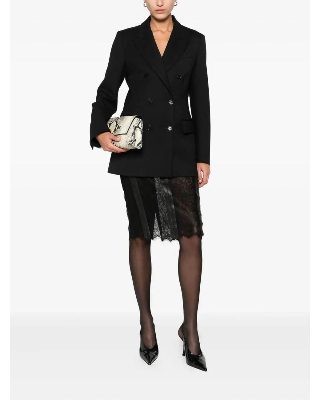 P.A.R.O.S.H. Black Double-Breasted Blazer