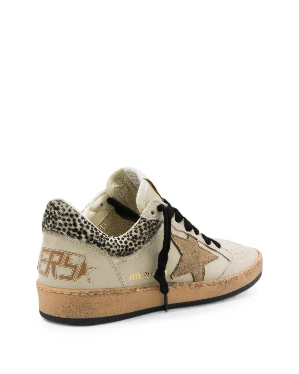Golden Goose Deluxe Brand Brown Cream Lace-Up Sneakers