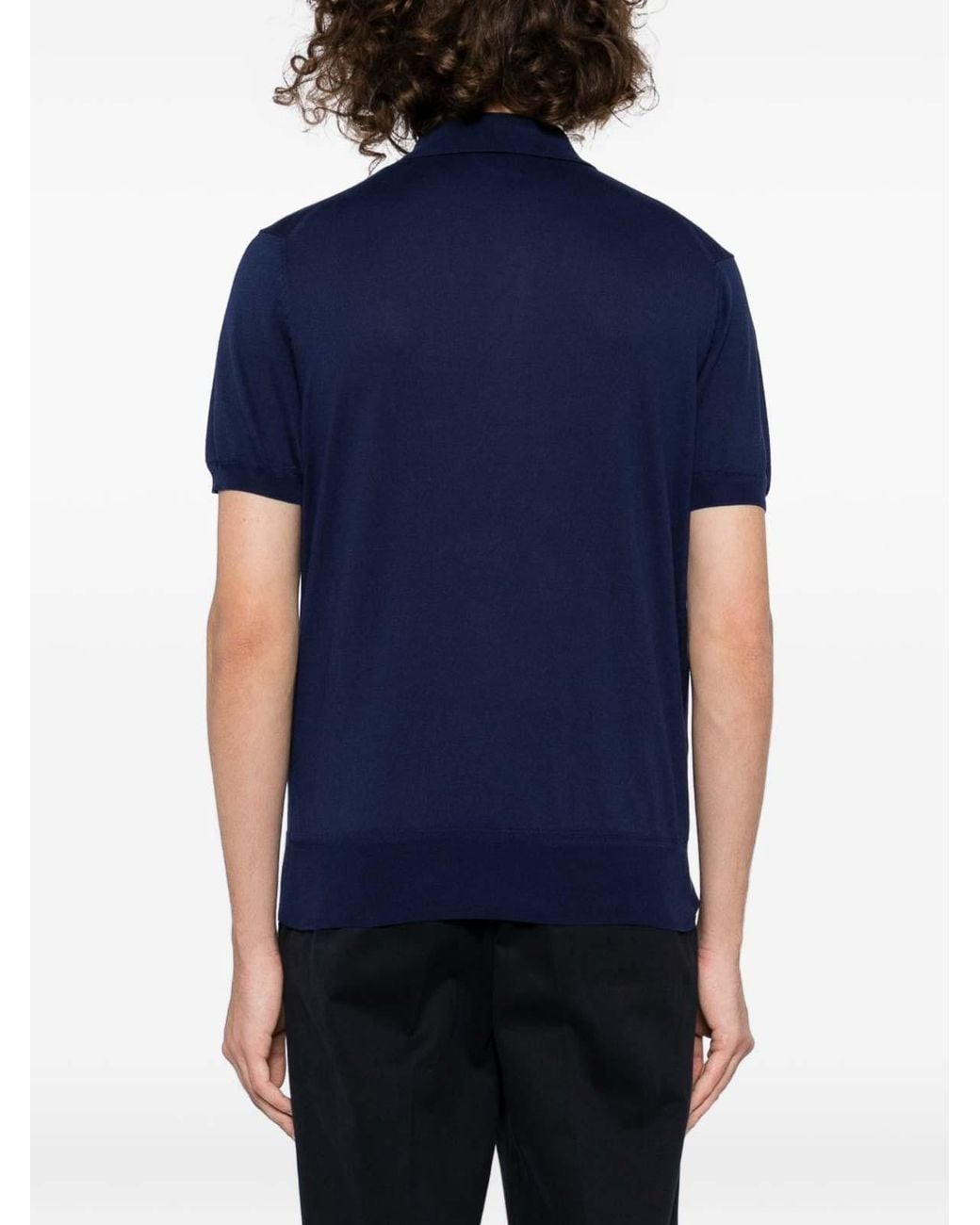 Tom Ford Blue Short-Sleeved Polo Shirt for men
