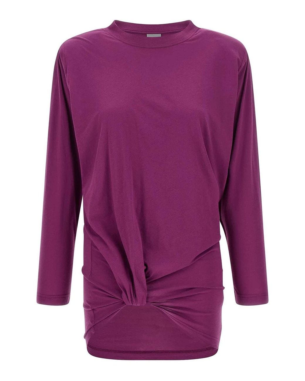 Balenciaga Purple Pleated Pattern T-Shirt