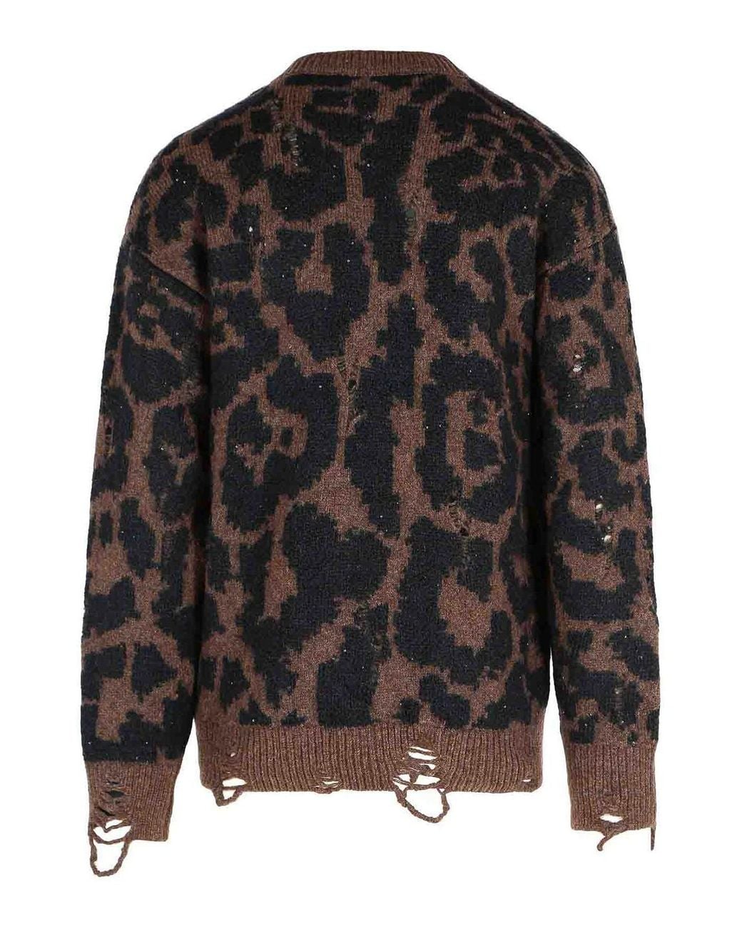 Laneus Black Two-Tone Merino Wool Blend Sweater for men