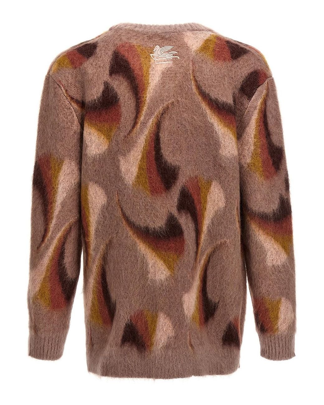Etro Brown Patterned Cardigan for men
