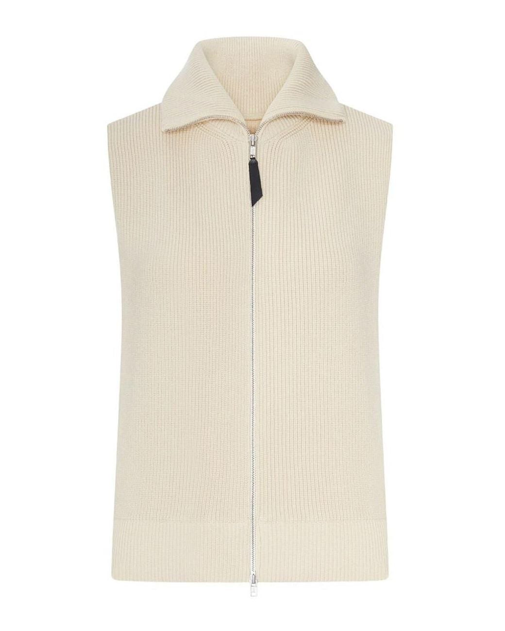 Maison Margiela Natural Wool Zipped Vest
