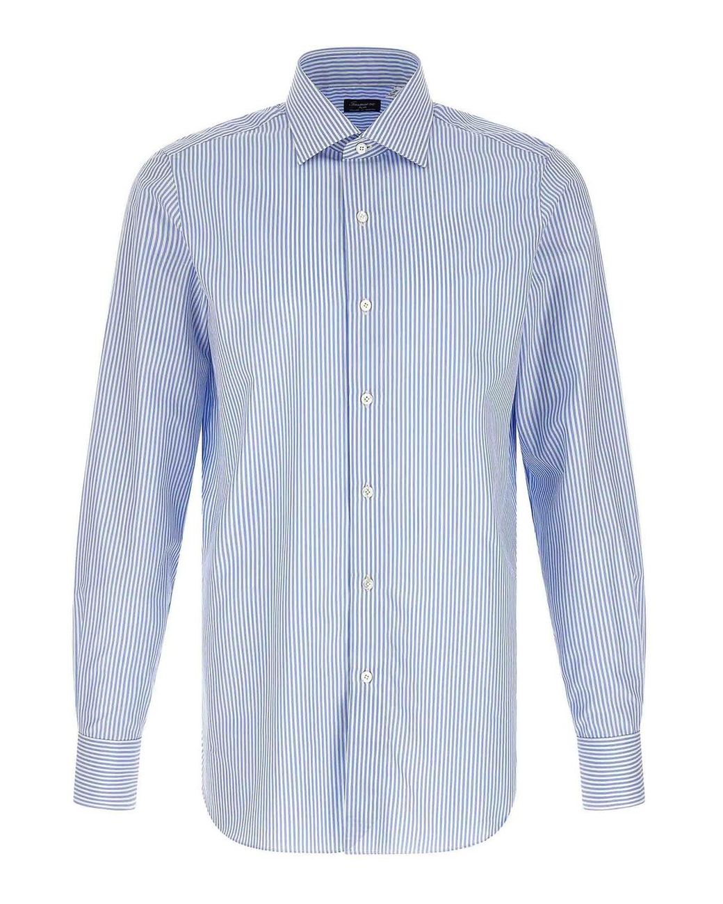 Finamore 1925 Blue Napoli Shirt for men