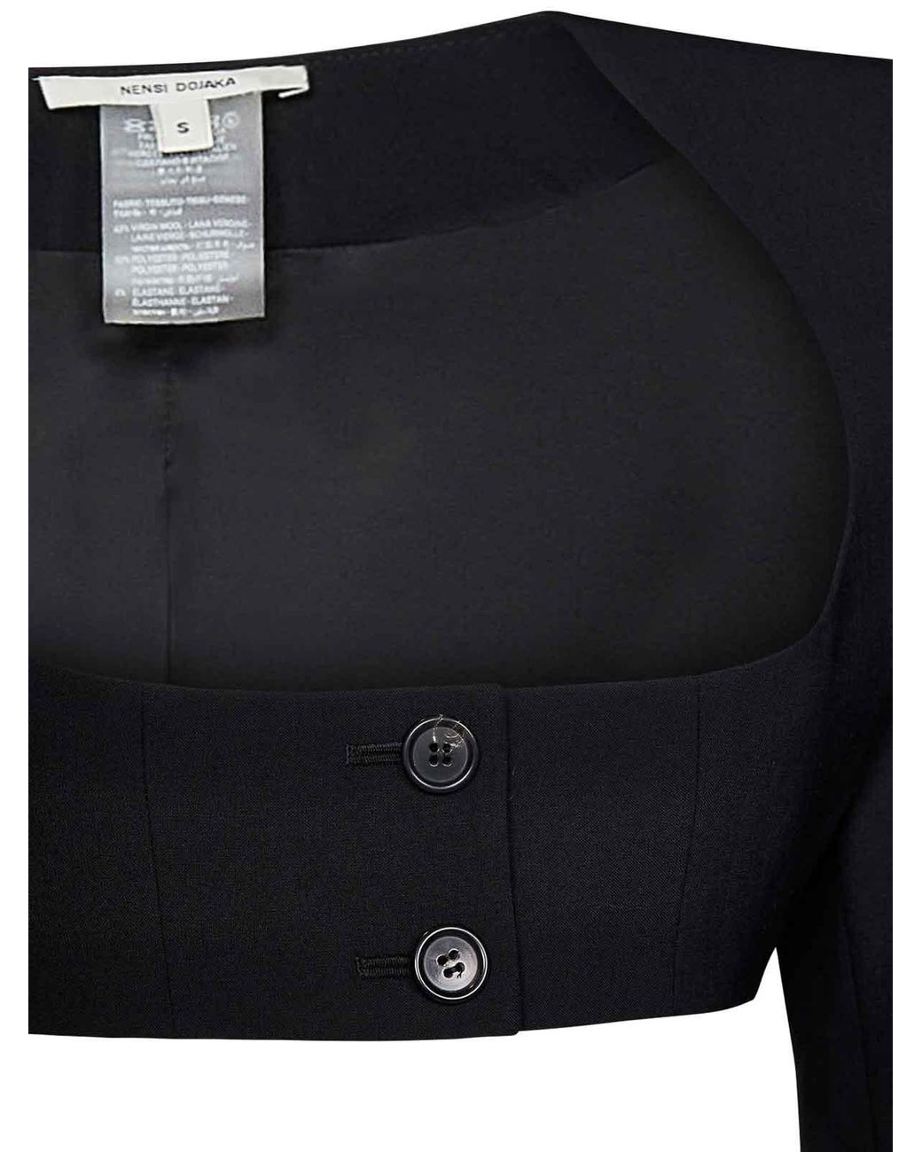 Nensi Dojaka Black Cropped Blazer