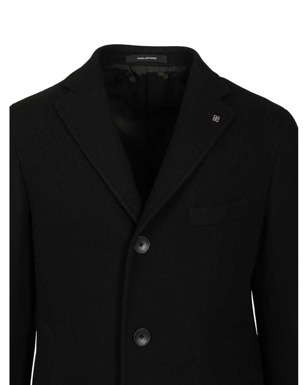 Tagliatore Black Bruce Coat for men